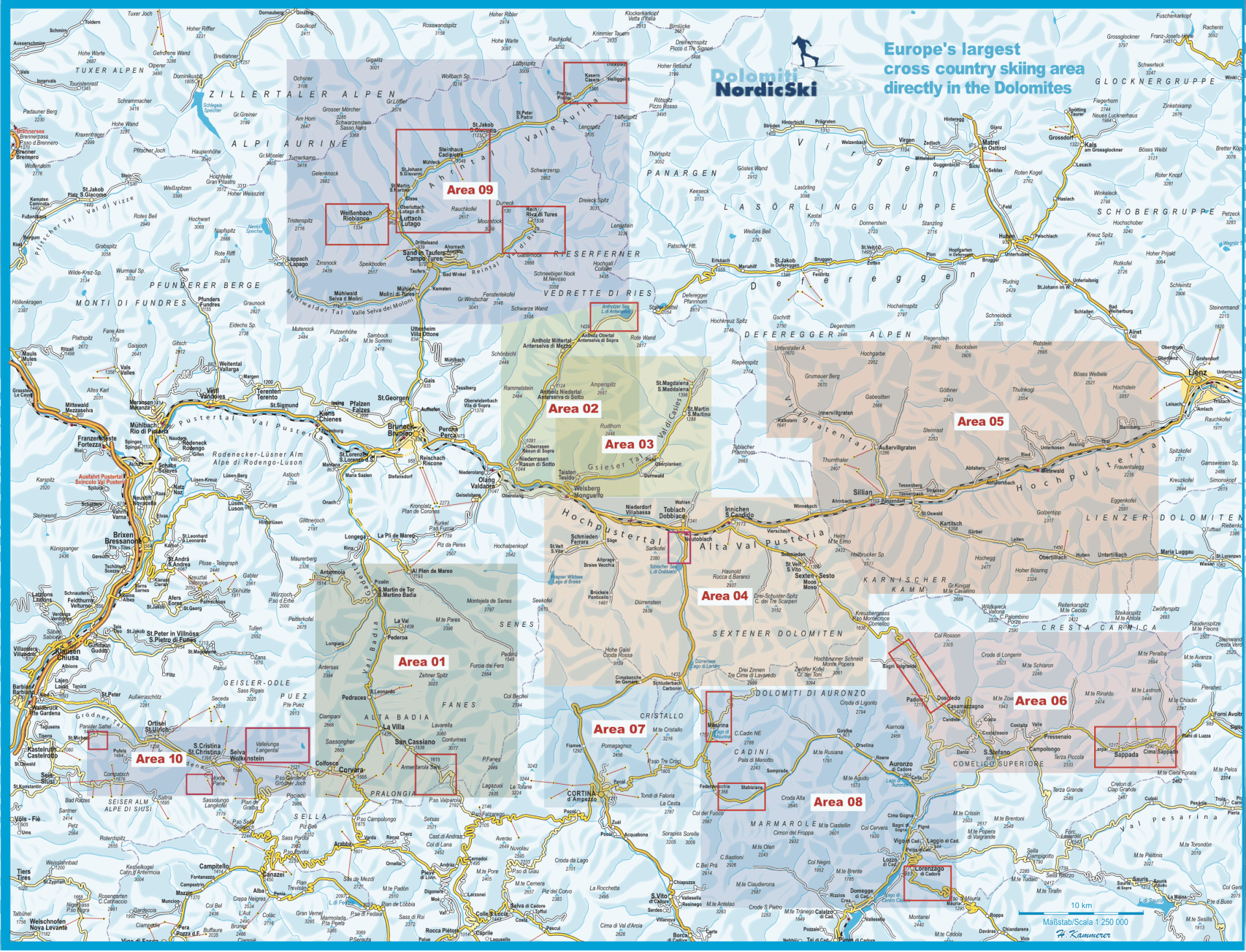 Dolomiti Ski Area Map