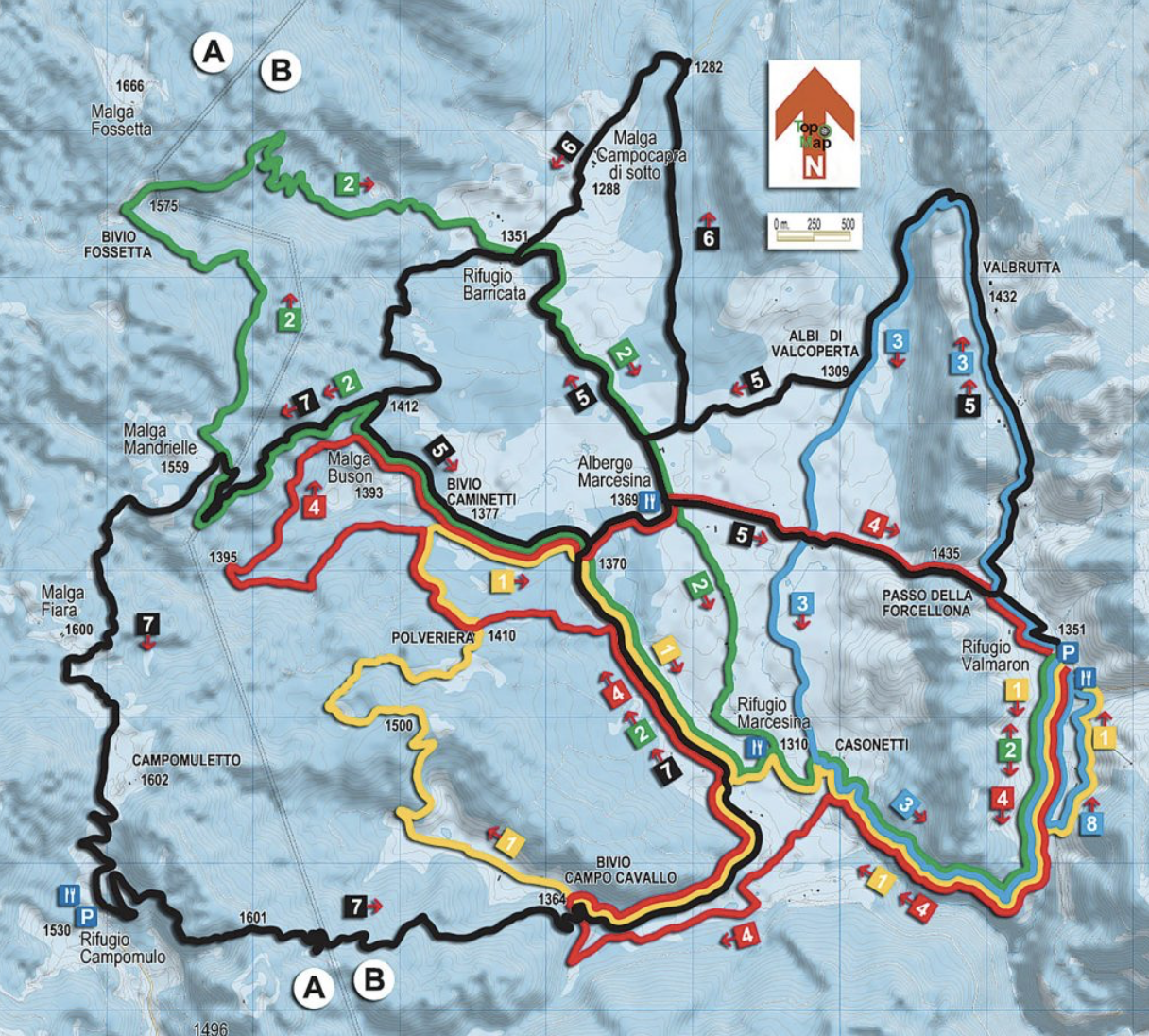 Enego cross country ski map