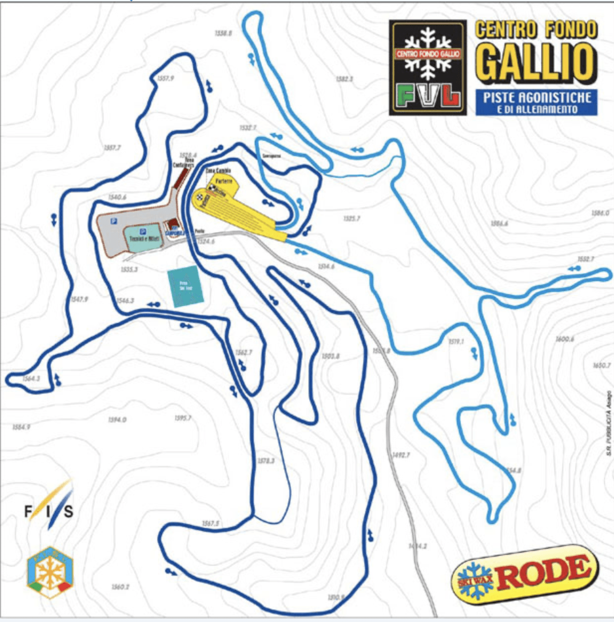 Gallio Competitive cross country ski map