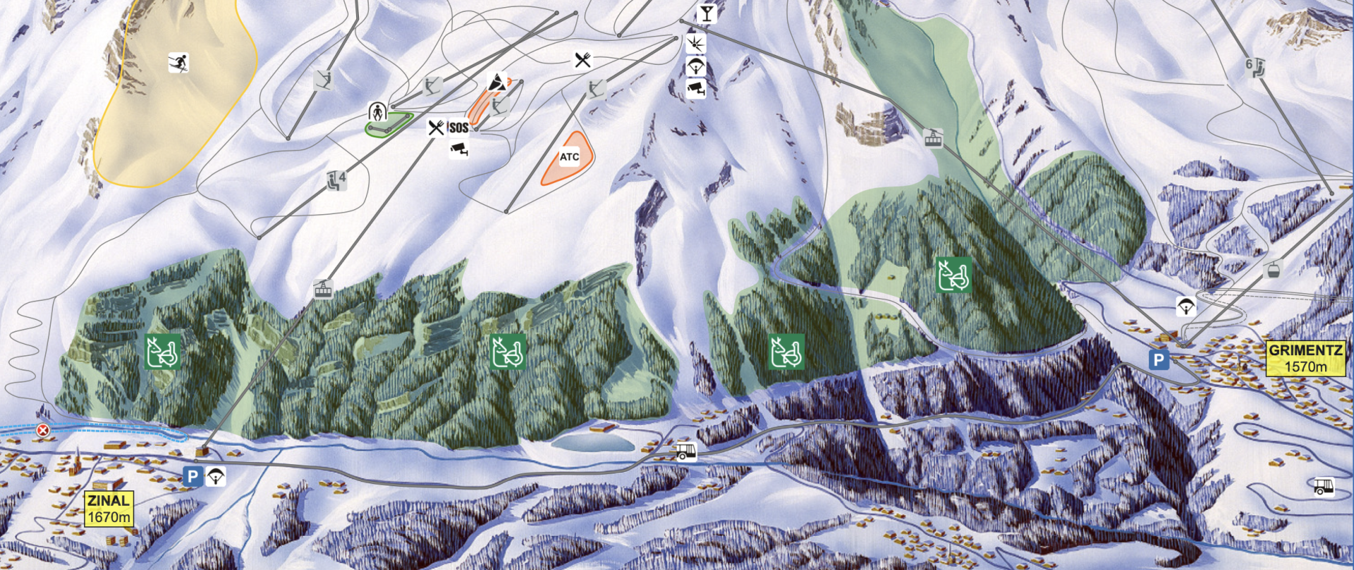 Grimentz cross country ski map