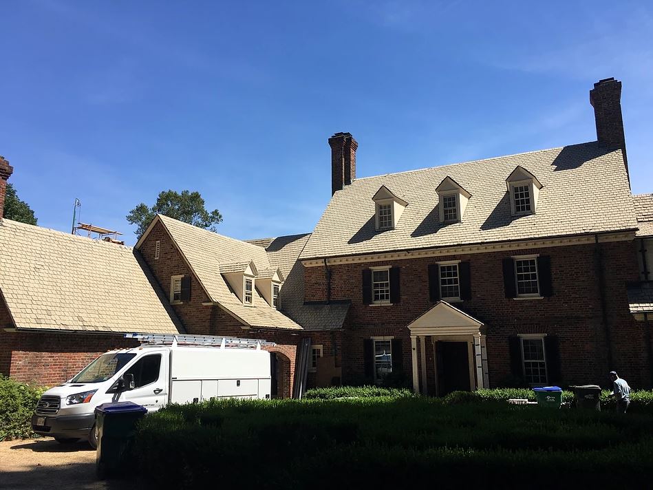 Roof of home after restoration