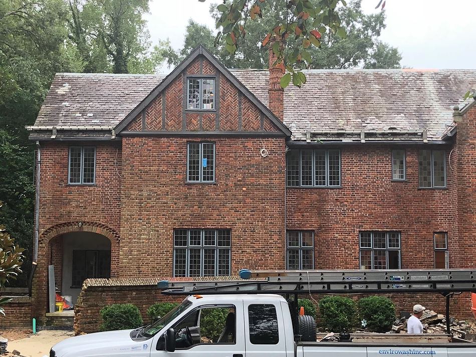 Exterior of home before wash