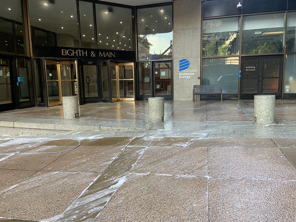 Commercial Cleaning: Stone pressure washing