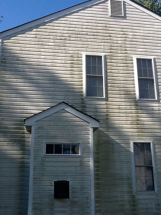 Exterior of home before wash