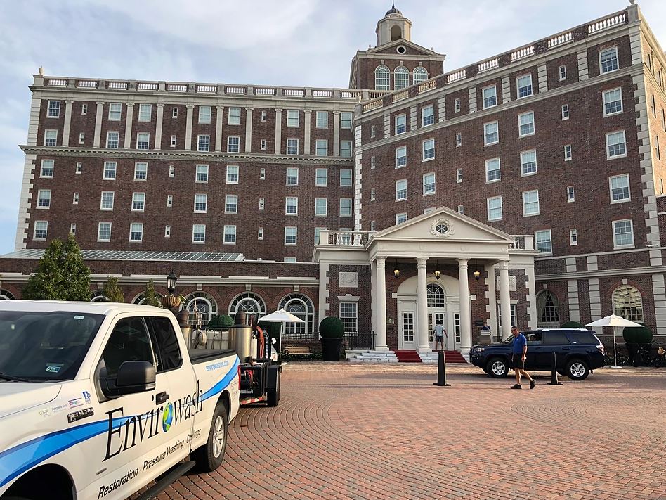 Commercial Cleaning: building after power wash by Envirowash