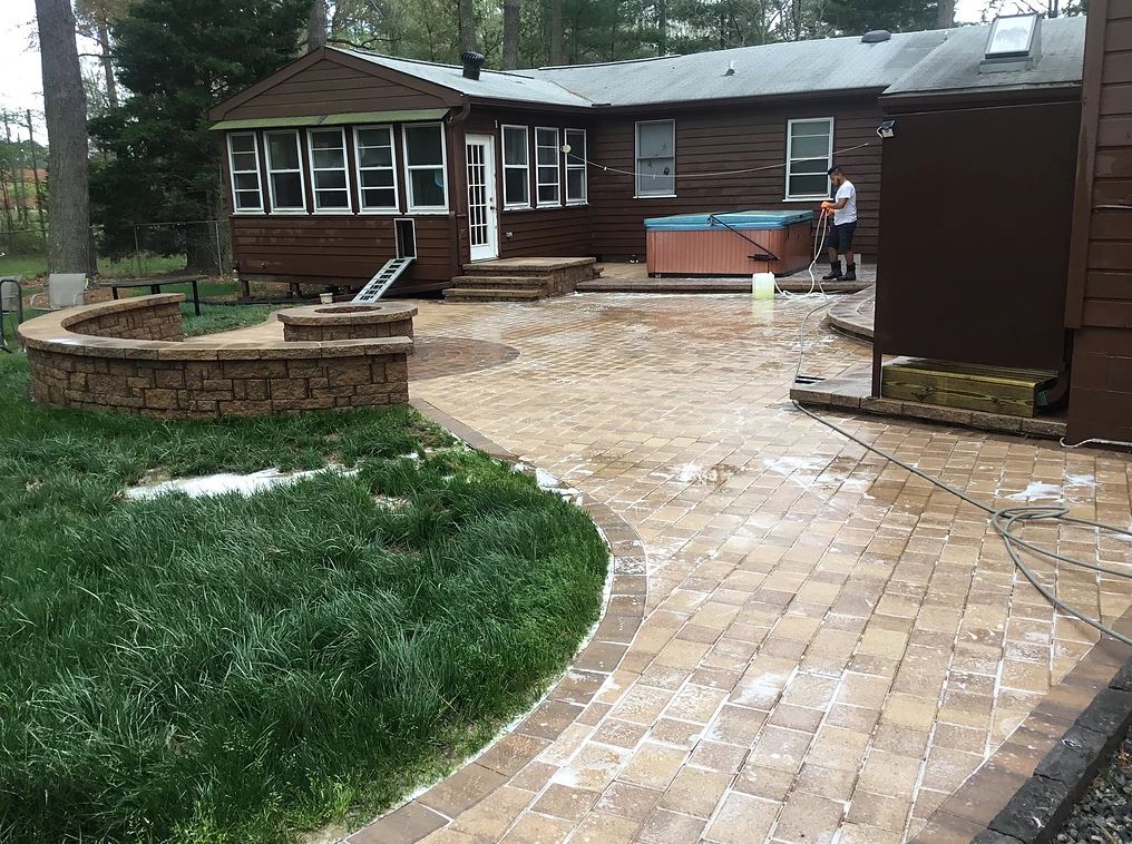 after paver hardscape cleaning