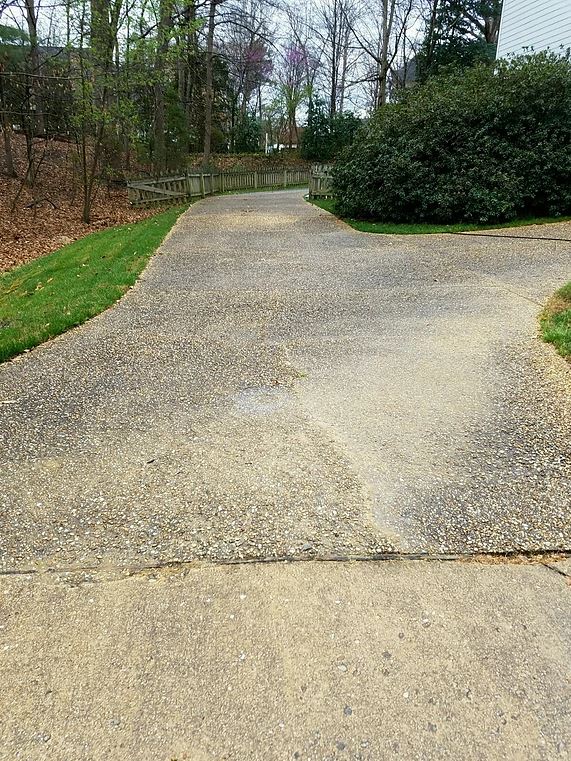 exposed aggregate concrete power washing