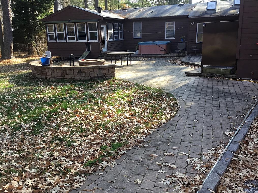 before paver hardscape cleaning