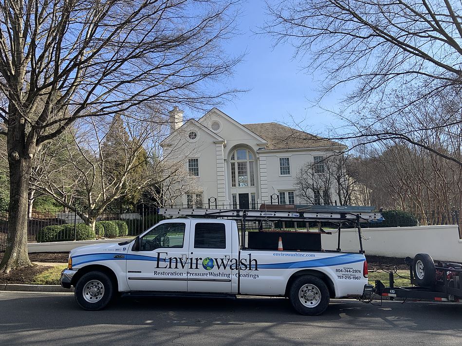 Envirowash truck outside of home