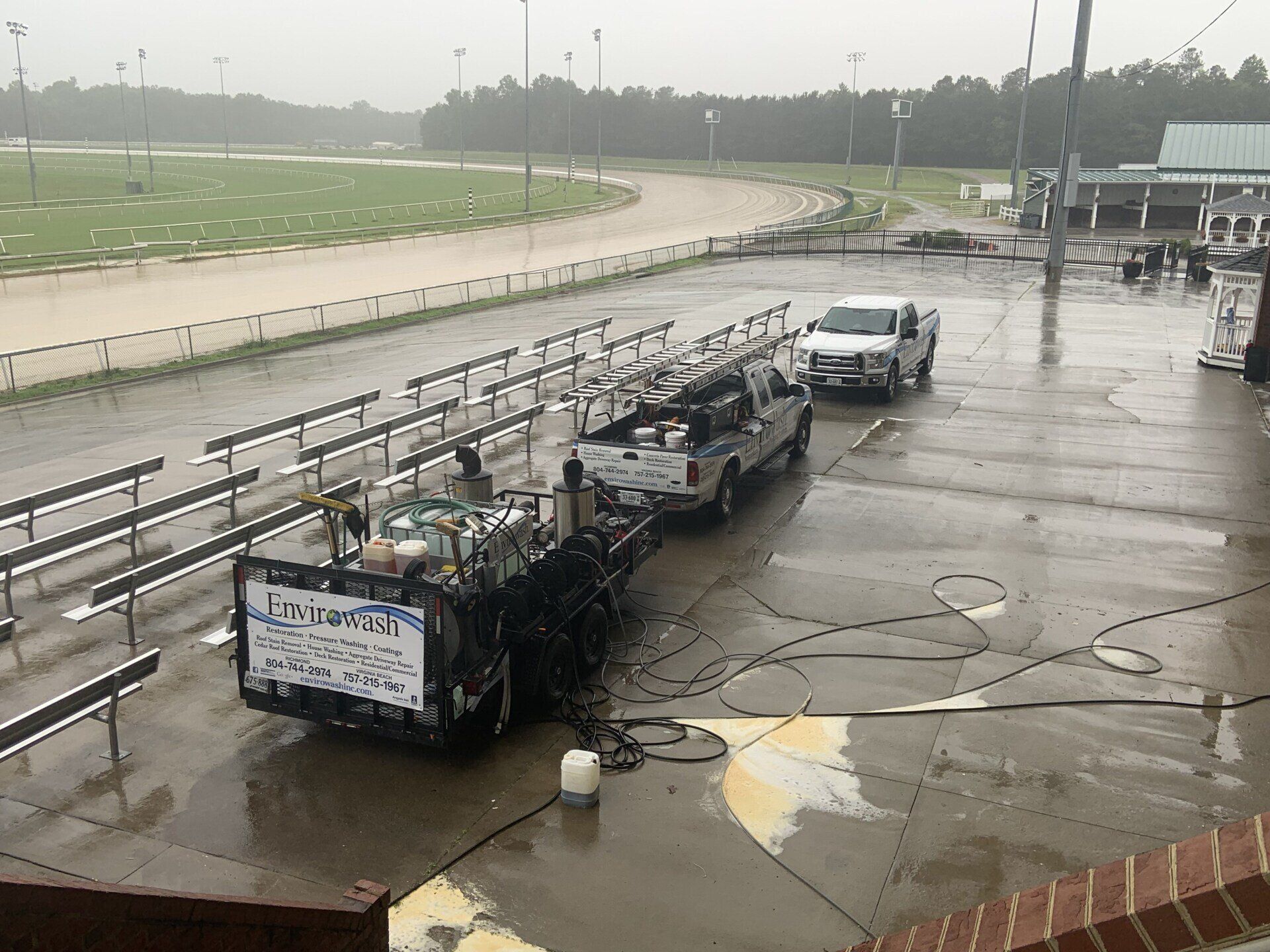 Commercial Cleaning: commercial power washing for a stadium