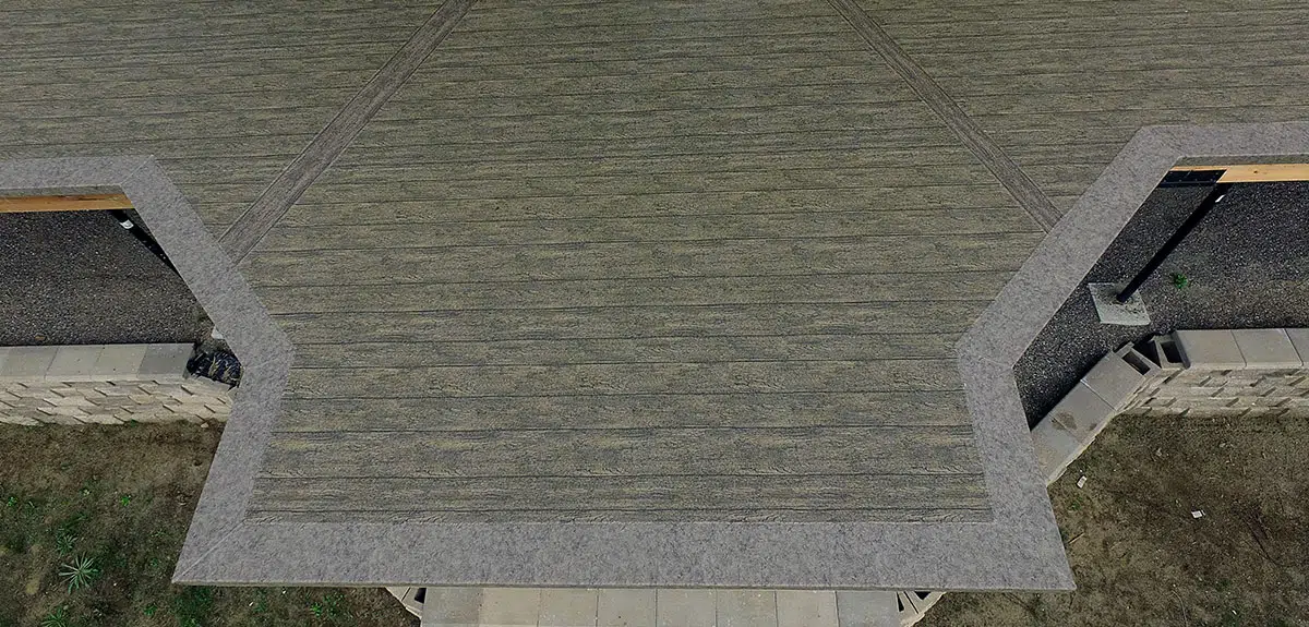 Membrane de pvc sur grande terrasse