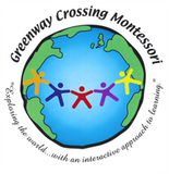 A logo for greenway crossing montessori is shown