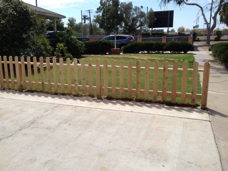 Wood Picket Fence - Rocky's Fencing - Garden Grove CA