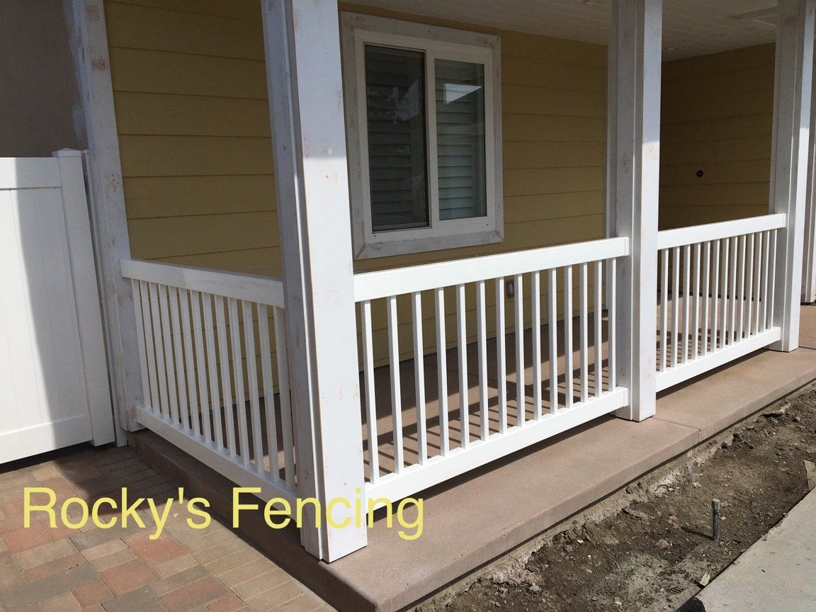 Porch Fence - Rocky's Fencing - Garden Grove CA