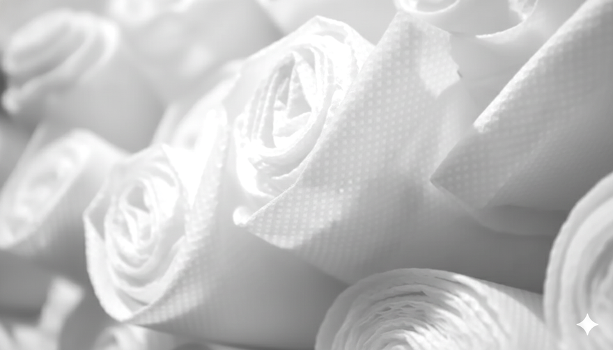 white FIBC Fabric stored