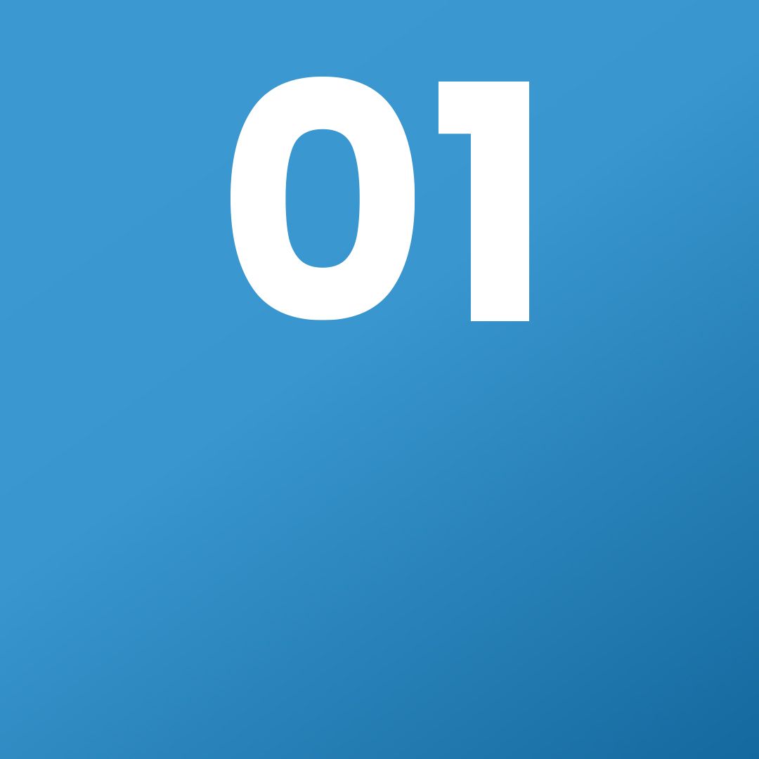 A blue background with the number 01 on it