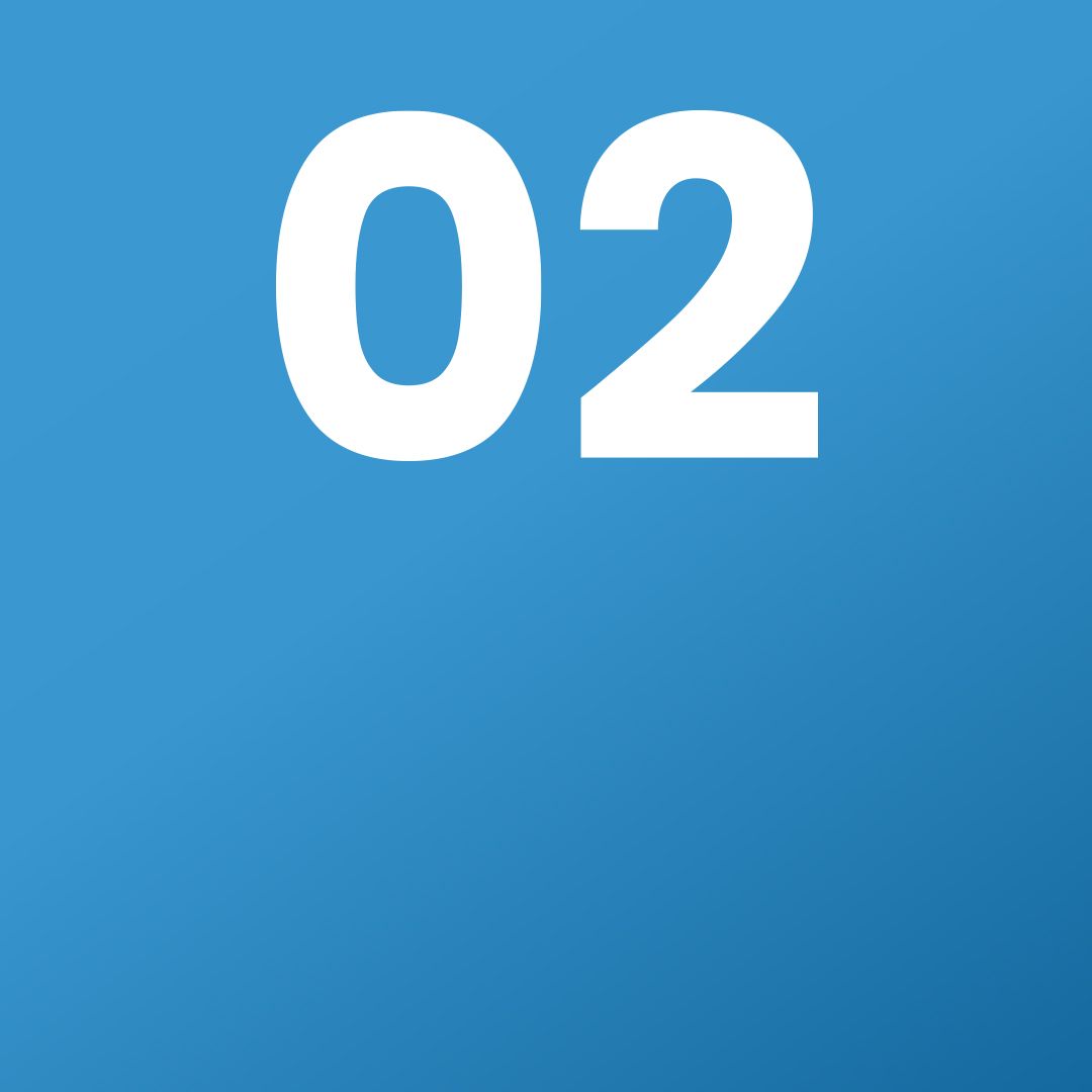 The number 02 is on a blue background