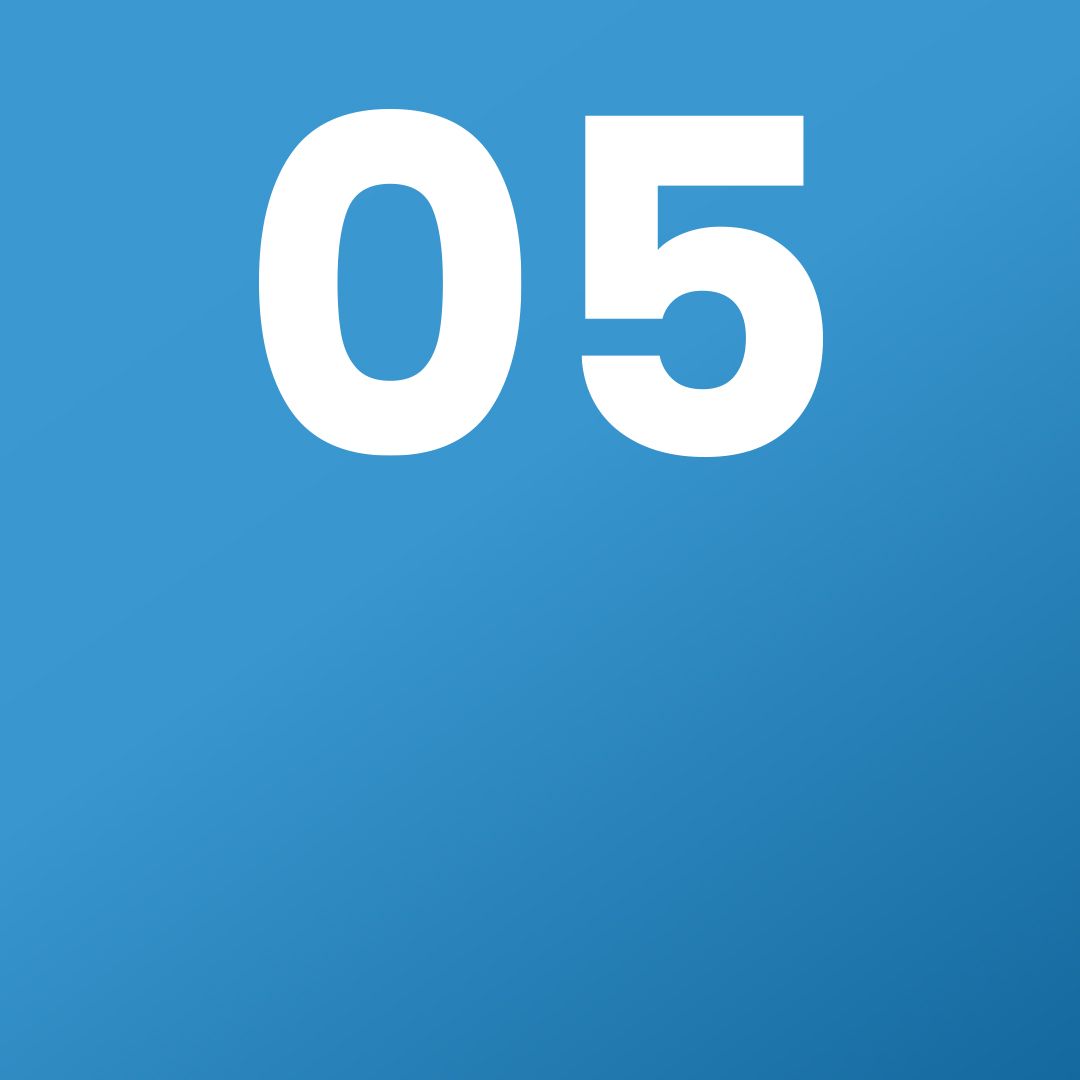 A blue background with the number 05 on it