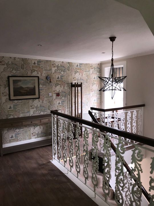 Townhouse in George street edinburgh staircase decorated