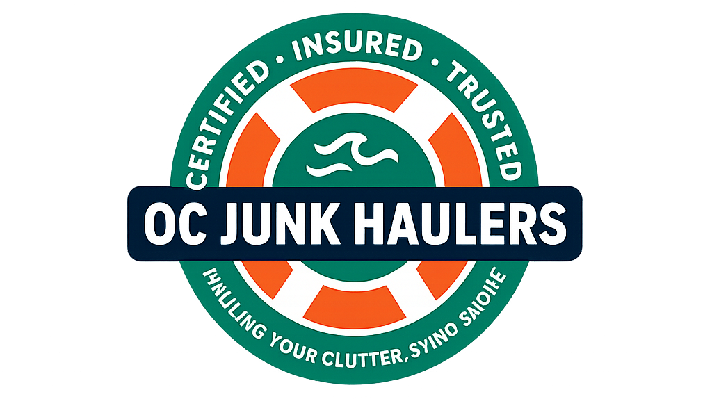 Logo for OC Junk Haulers: Orange and green circular design with text 