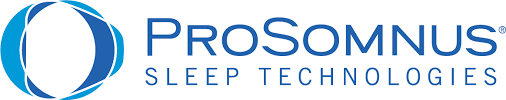 The logo for prosomnus sleep technologies is blue and white.