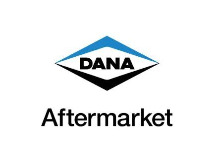 Dana Aftermarket logo: Blue and black diamond around the word 