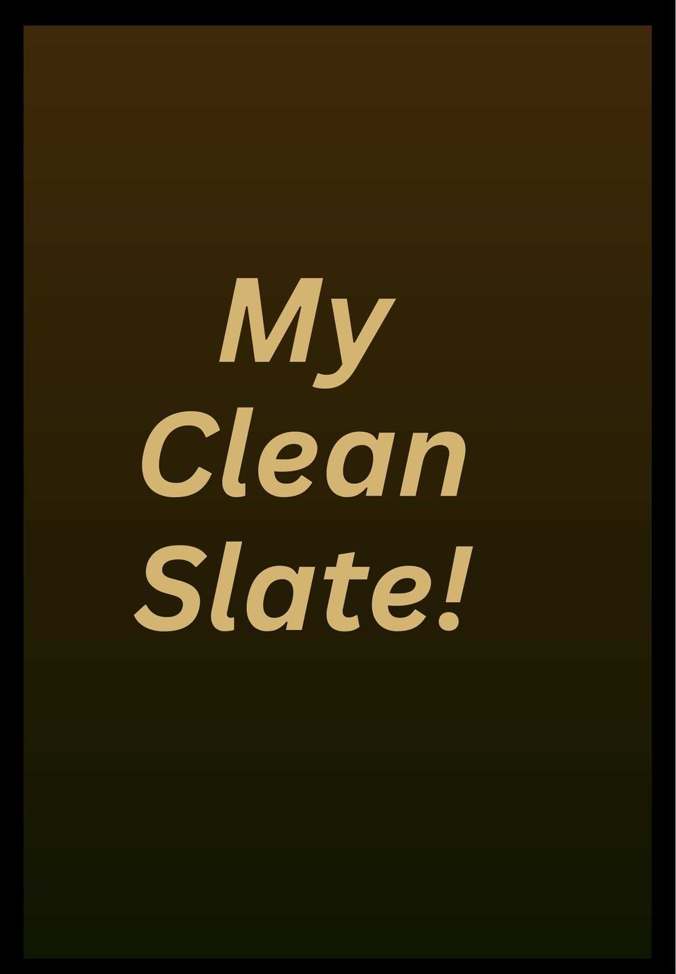 My Clean Slate brown journal cover