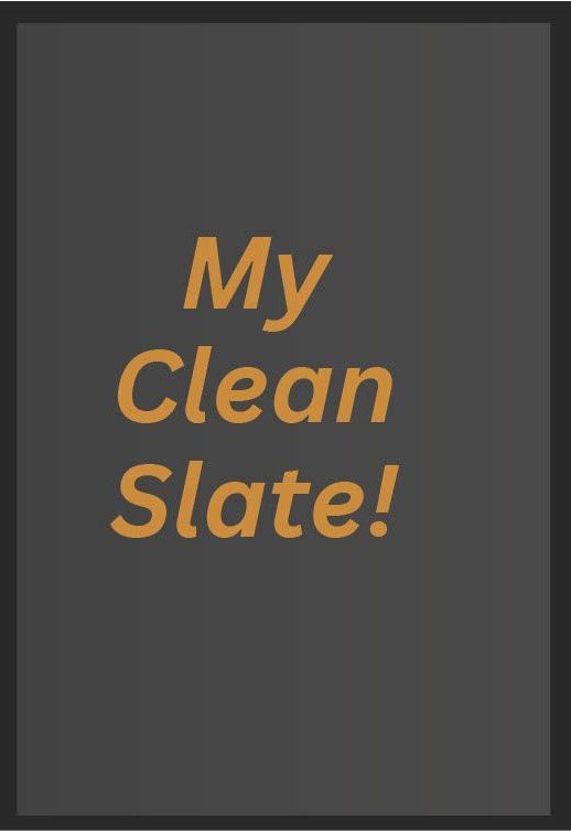 My Clean Slate black journal cover