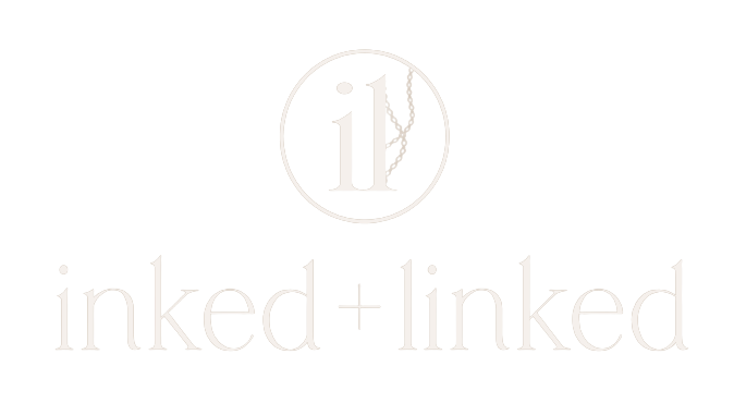 It is a logo for a company called inked + linked.