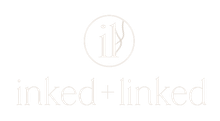 It is a logo for a company called inked + linked.