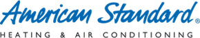 American Standard Heating & Air Conditioning logo in blue cursive with gray text below.