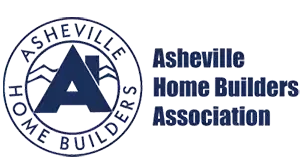 The logo for the asheville home builders association