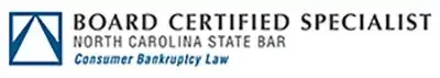The logo for board certified specialist north carolina state bar consumer bankruptcy law