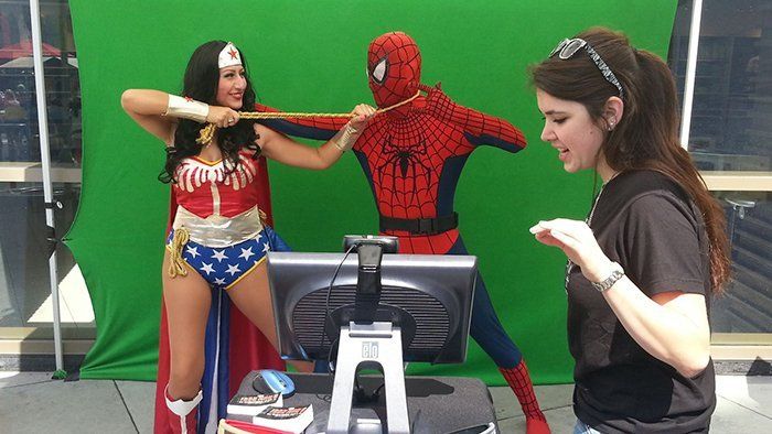 Wonder Woman & Spider Man star in their very own Action Flipbook in West Hollywood, CA