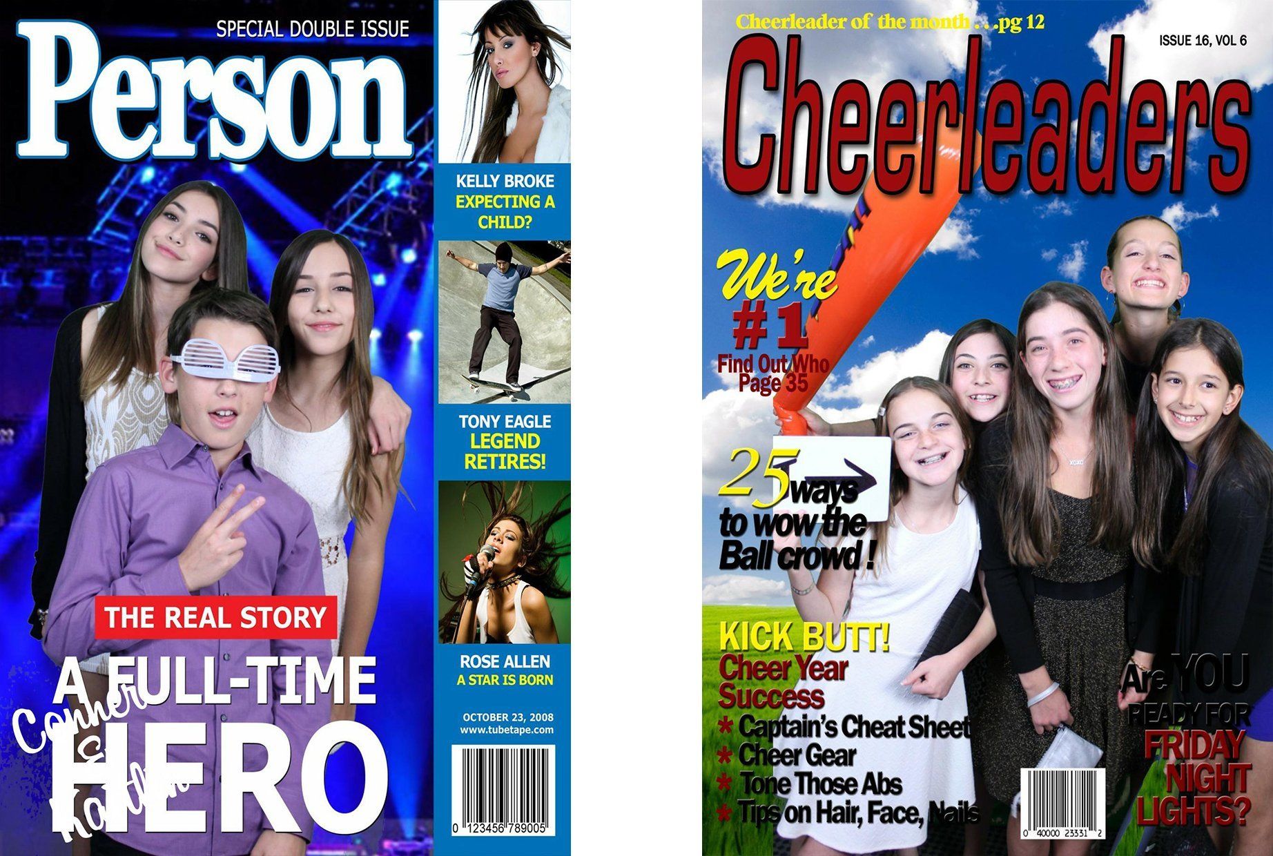 Green Screen Novelty Photos Magazine Covers for Events