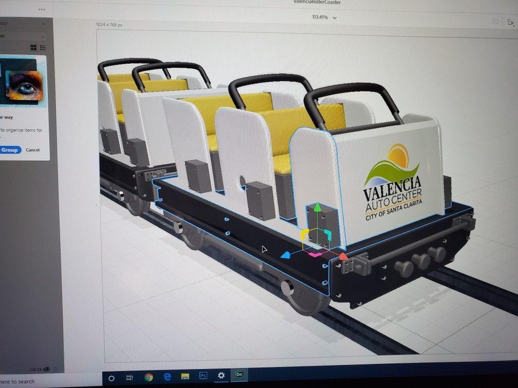 Simulated roller coaster rides greenscreen video