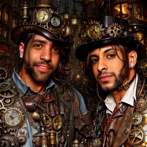Steampunk AI Photobooth Photos