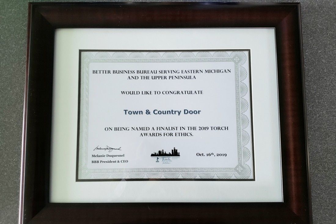 Award — Detroit, MI — Town & Country Door