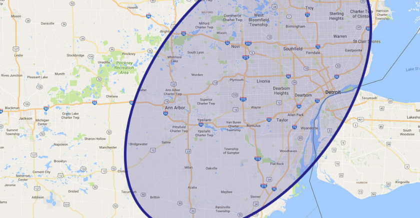 Areas Of Service — Detroit, MI — Town & Country Door