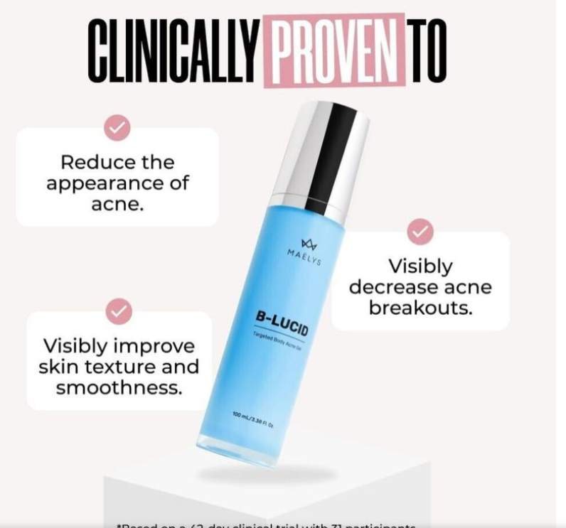 MAELYS Cosmetics B-LUCID Targeted Body Acne Gel