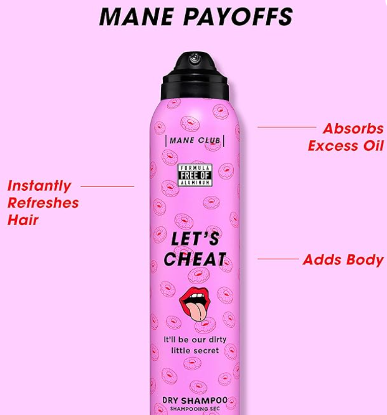 MANE CLUB Let's Cheat Dry Shampoo, cruelty free, vegan, no sulfates or parabens 189 ml