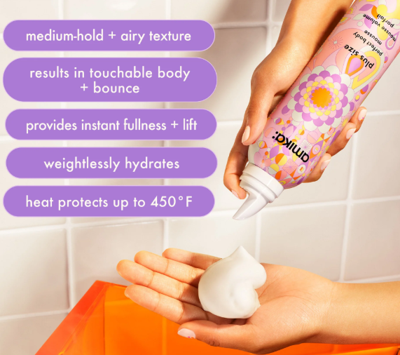 Amika Plus Size Perfect Body Hair Mousse 252 ml