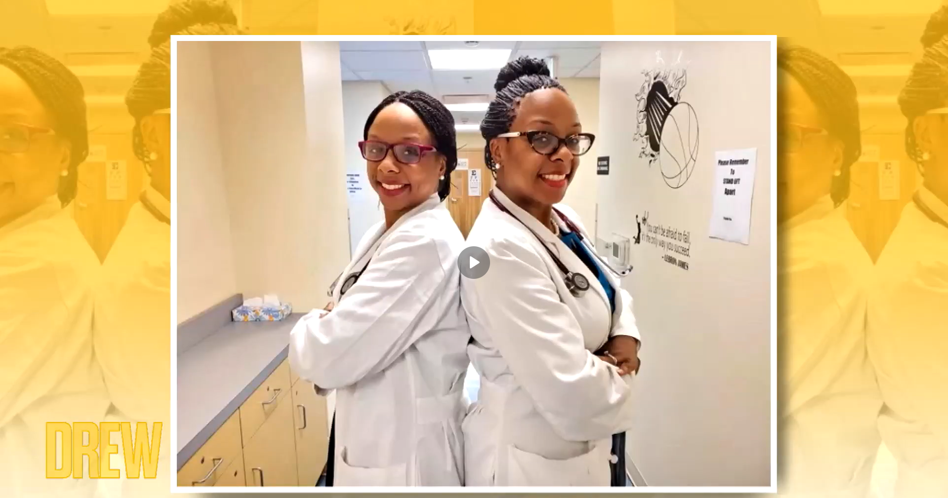 Drew Is Moved By Twin Sister Doctors' Initiative to Help Underserved Communities