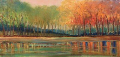 “Flowing Streams Revisited” by Libby Smart 25×50 — art prints Greenville, SC