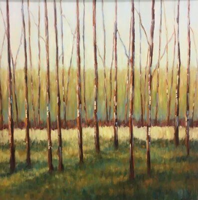 “Grove of Trees” by Libby Smart 12×12 or 20×20 — art prints Greenville, SC