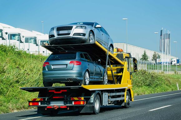 car being transported