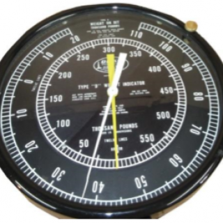 a black and white clock that says thousand pounds on it