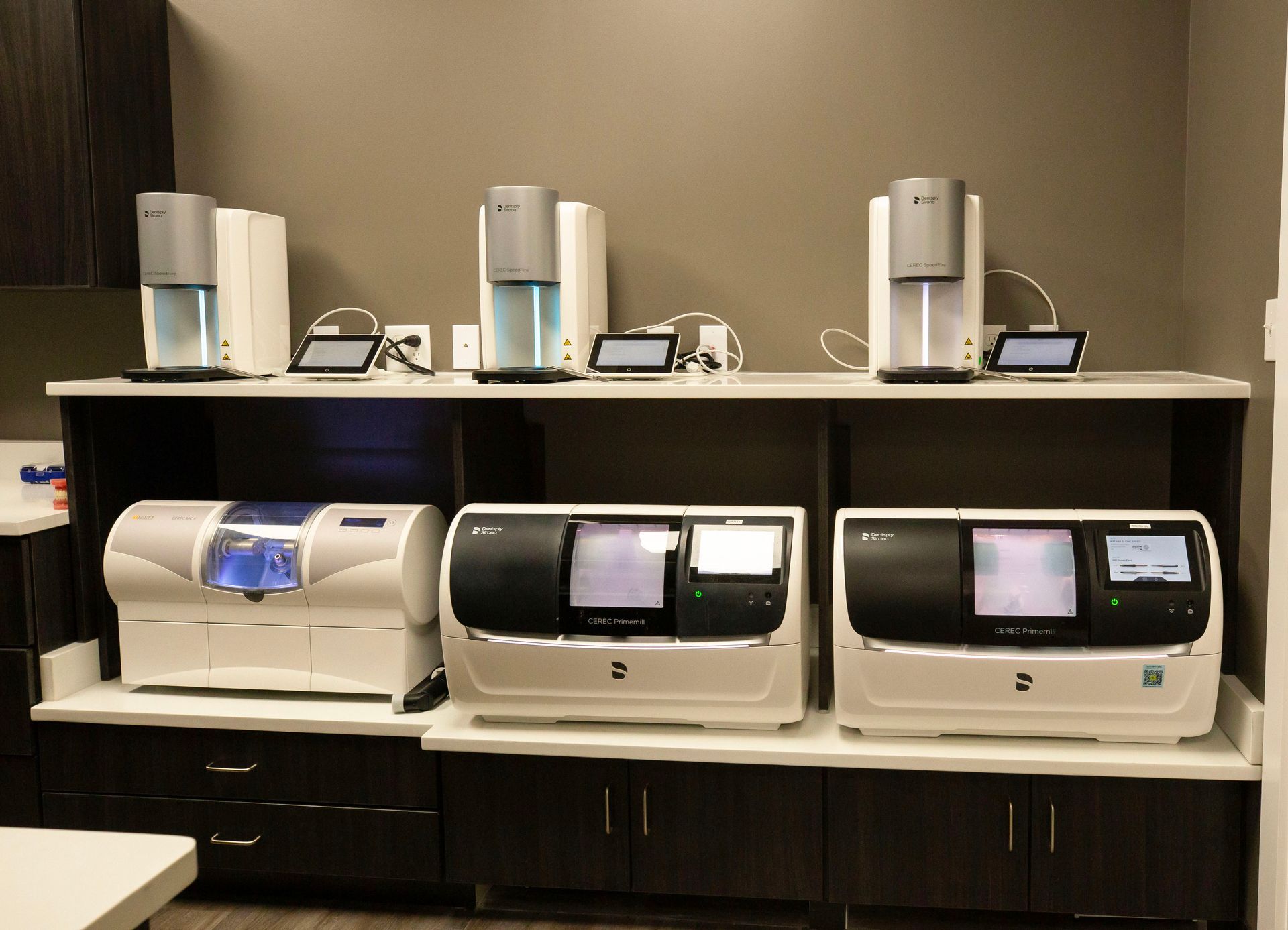 Southern Magnolia Dental logo in white on a blue background; a floral design and tagline.