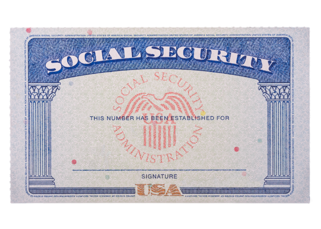 Social Security Card Example
