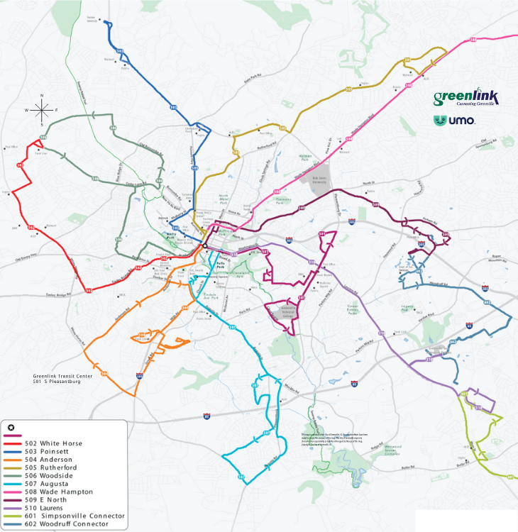 Greenlink Routes and Key Destinations